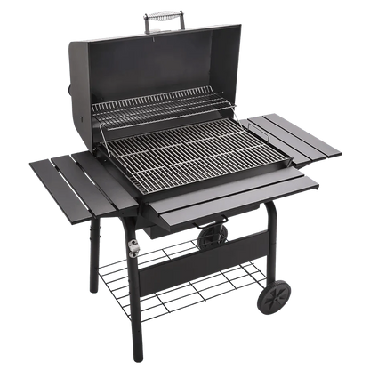 Char-Broil Fusion L Charcoal BBQ Grill - Adjustable Grate, Ash Tray, Warming Rack