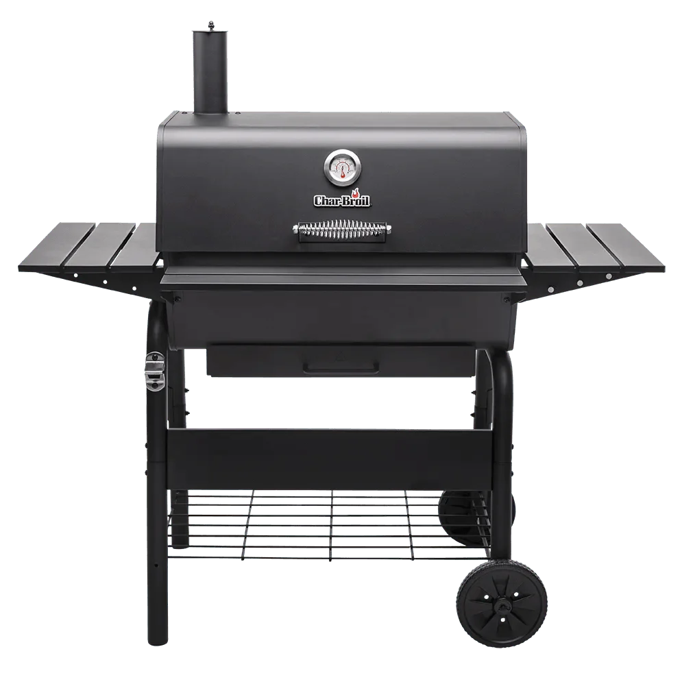 Char-Broil Fusion L Charcoal BBQ Grill - Adjustable Grate, Ash Tray, Warming Rack