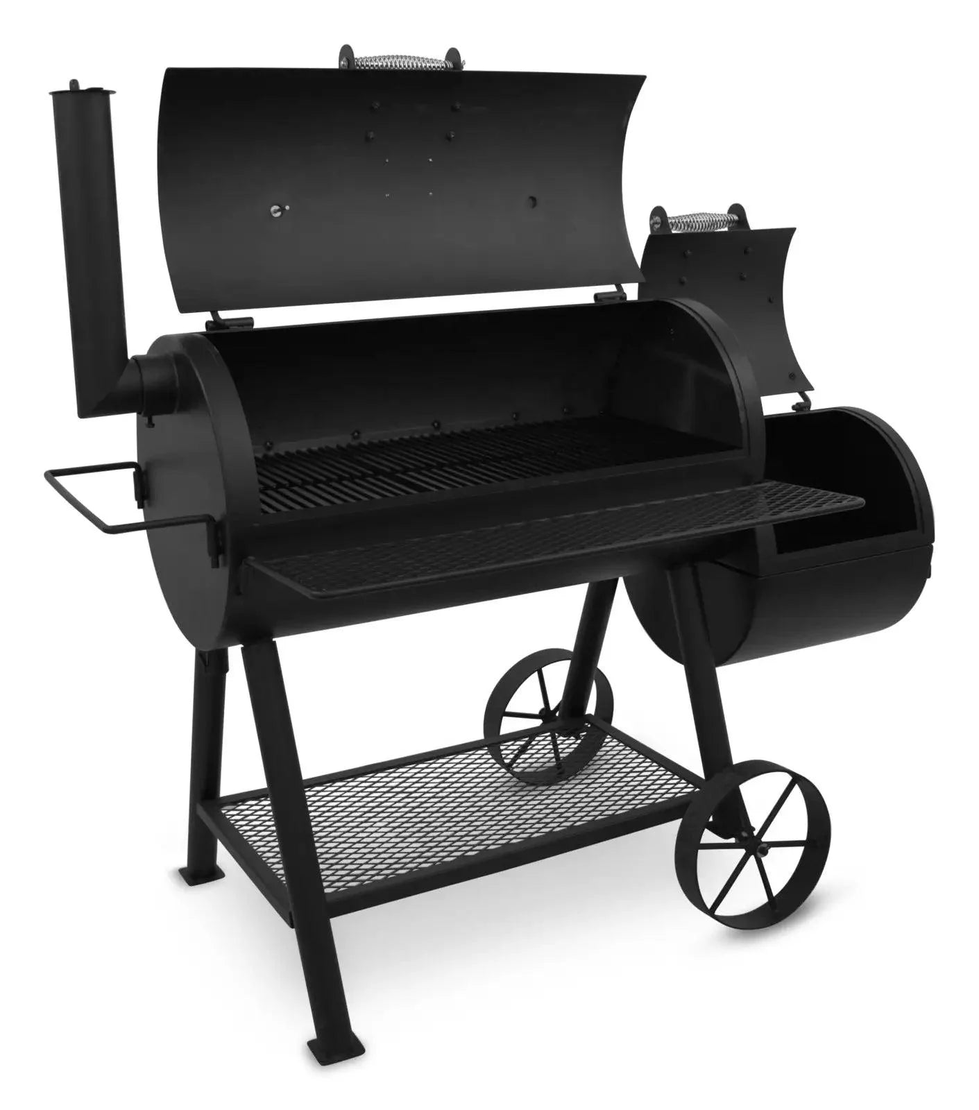 Char-Broil Oklahoma Joe's Highland Offset Smoker BBQ - Heavy-Duty Charcoal Grill with Temperature Gauge