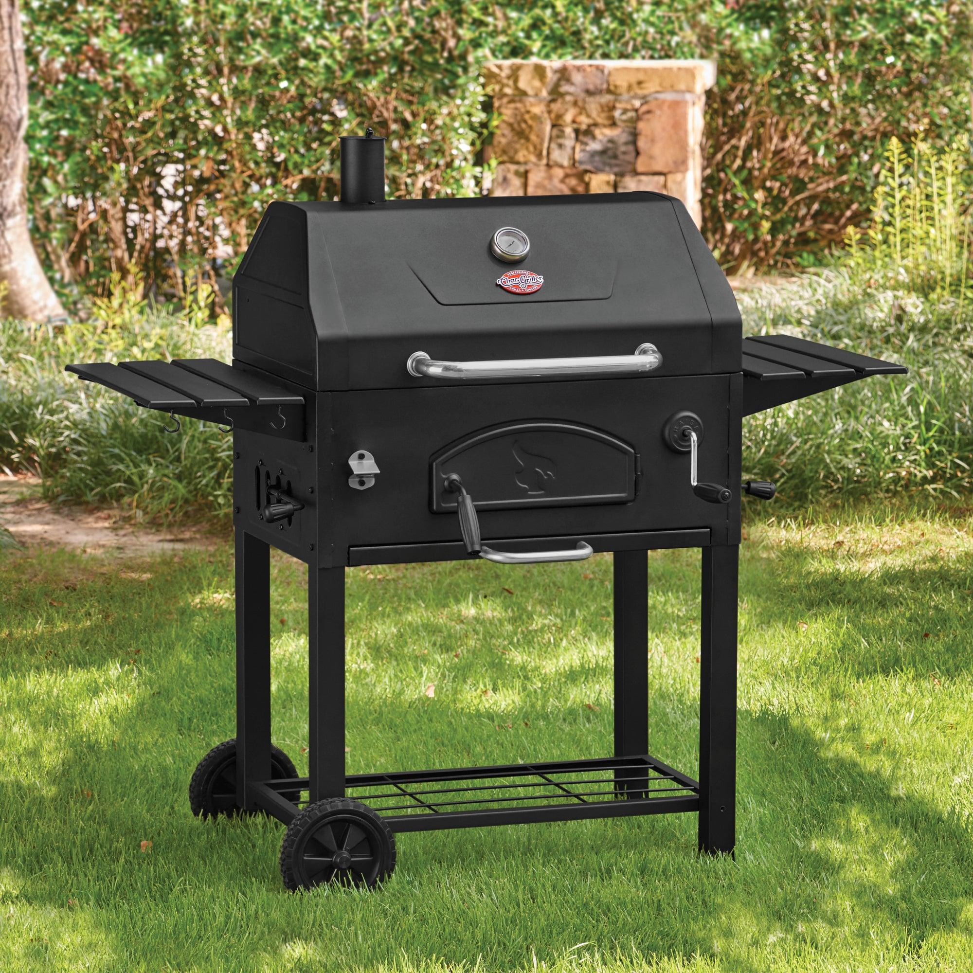 Char-Griller 30" Traditional Heavy-Duty Steel Charcoal BBQ Grill with 790 sq in Cooking Space - E2197
