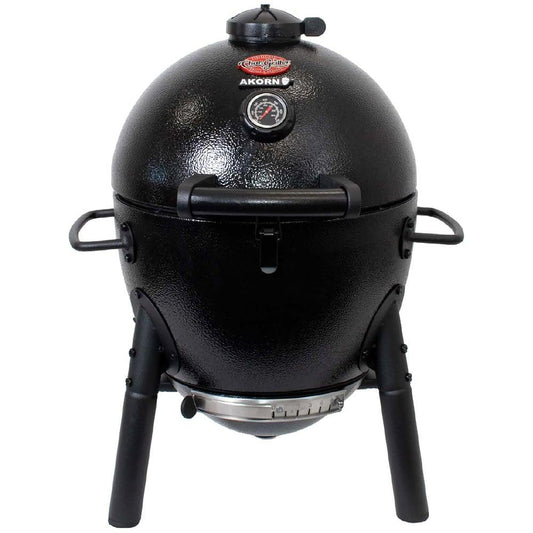 Char-Griller Black Akorn Junior Kamado Portable Charcoal BBQ Grill - Perfect for Patios and Picnics