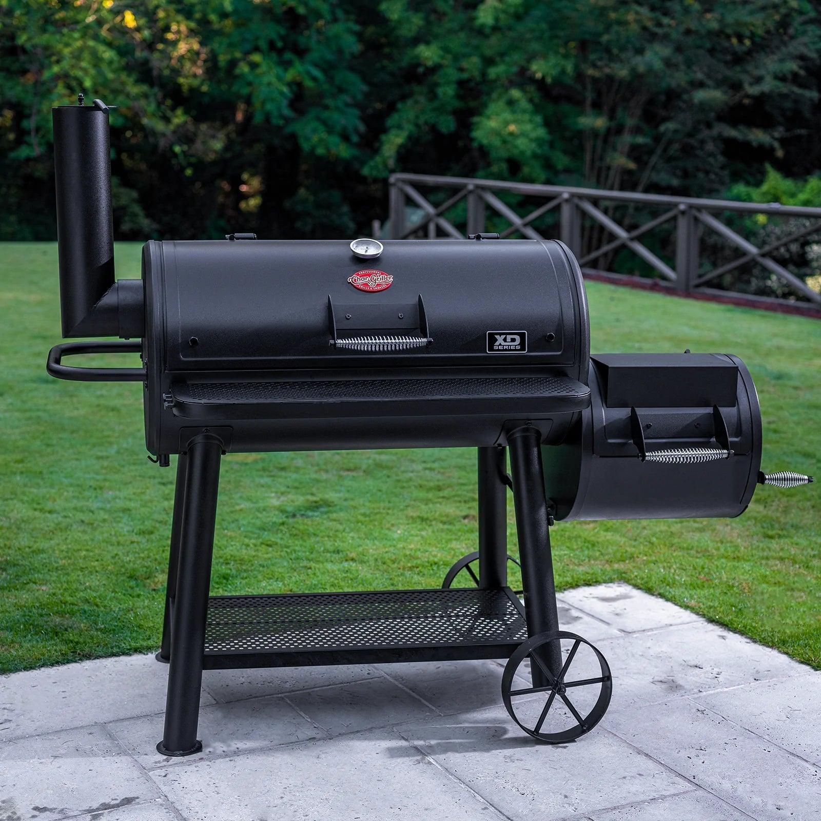 Char-Griller Grand Champ XD 8250: Heavy-Duty Offset Smoker with 1200 Sq. In. Cooking Area
