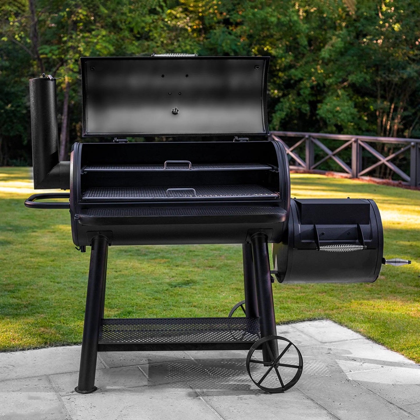Char-Griller Grand Champ XD 8250: Heavy-Duty Offset Smoker with 1200 Sq. In. Cooking Area