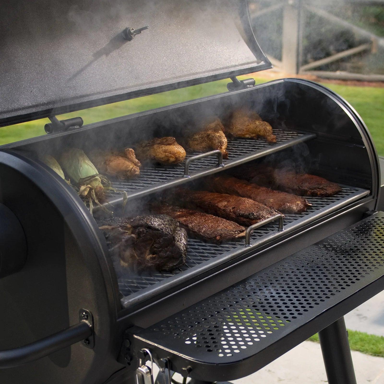 Char-Griller Grand Champ XD 8250: Heavy-Duty Offset Smoker with 1200 Sq. In. Cooking Area