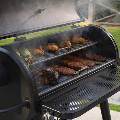 Char-Griller Grand Champ XD 8250: Heavy-Duty Offset Smoker with 1200 Sq. In. Cooking Area