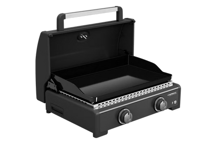 Campingaz Onyx 2 Burner Gas Plancha Griddle with Lid - Powerful & Even Heat Distribution