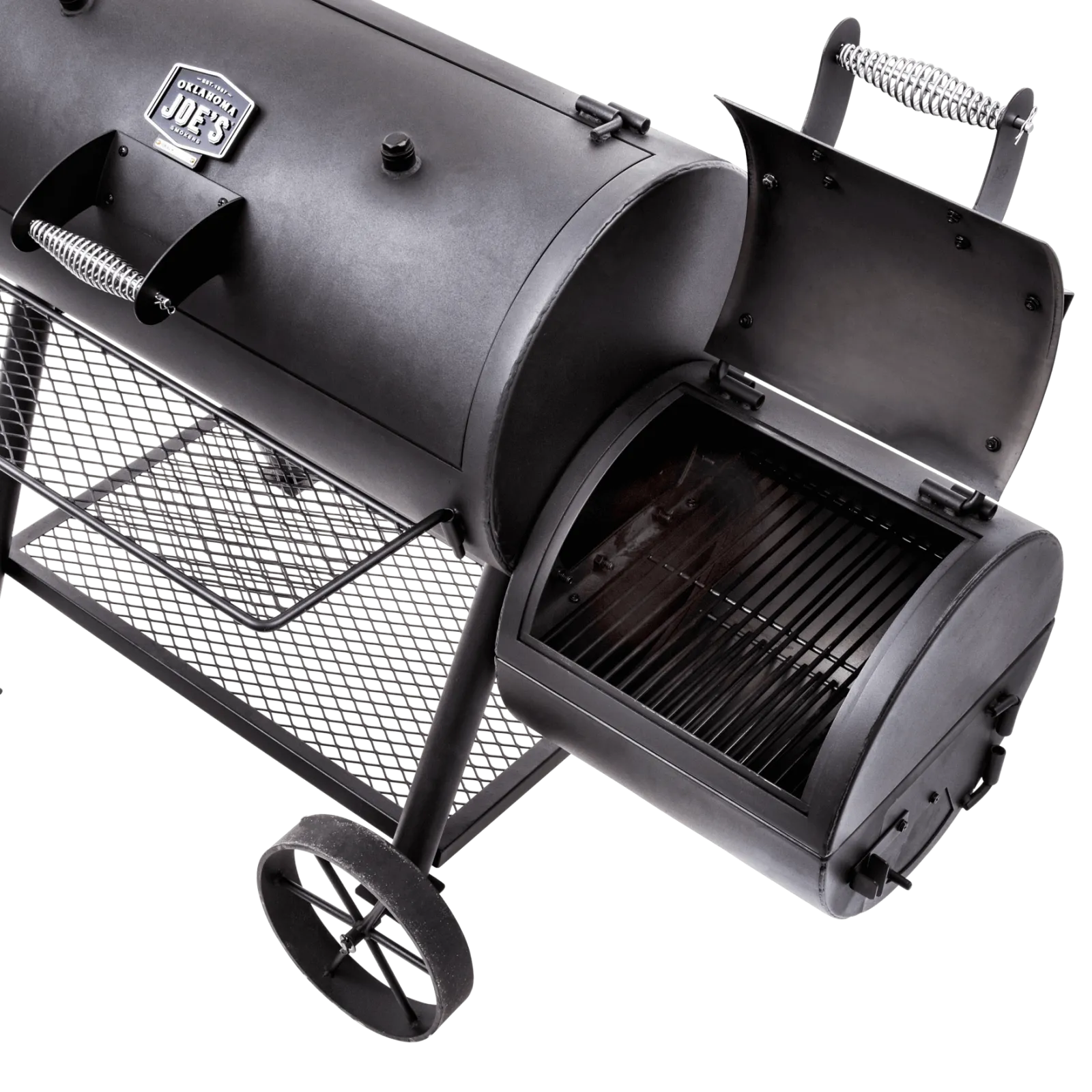 Char-Broil Oklahoma Joe's Highland Offset Smoker BBQ - Heavy-Duty Charcoal Grill with Temperature Gauge