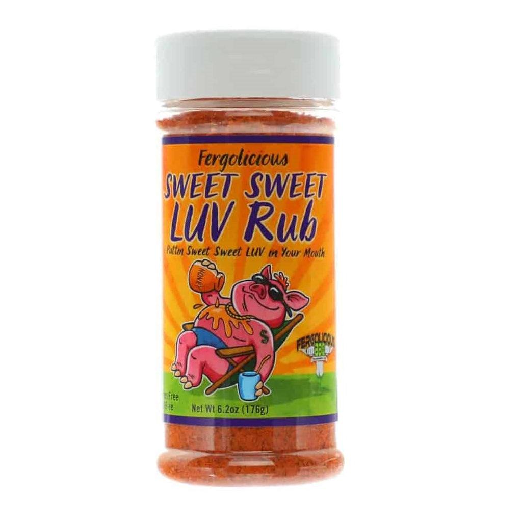 Fergolicious Sweet Sweet Luv BBQ Rub - 176g (6.2oz) - Kansas City Style Seasoning for Pork, Chicken & Seafood