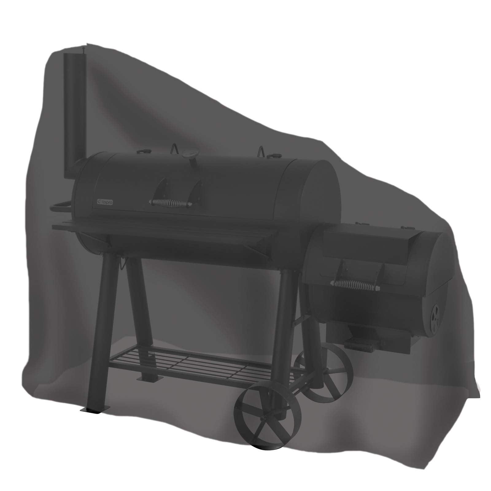 Durable Large Offset Smoker Cover for Tepro Milwaukee, Indianapolis & Char-Griller Grand Champ - Weatherproof & UV Resistant