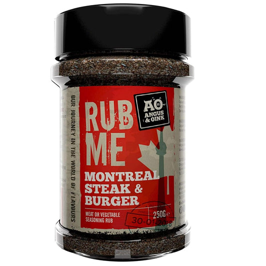 Gourmet Montreal Steak and Burger Rub Seasoning - 250g Jar - Zesty Dill & Garlic Flavor