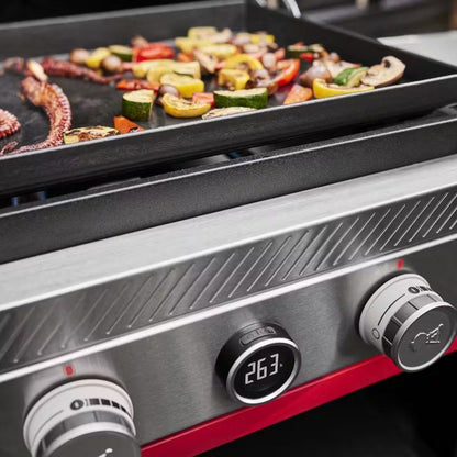 Weber Slate GPD 76cm Premium Gas BBQ Griddle with High-Heat Searing and Digital Temperature Display