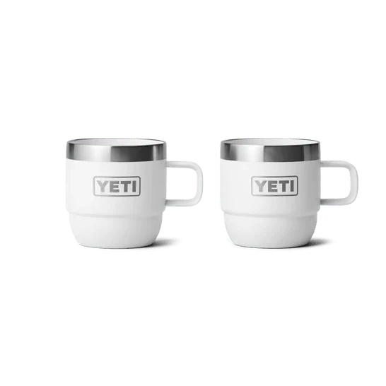 Yeti Rambler 6oz Stackable Mugs - Pack of 2 - Insulated Ceramic Lined Drinkware