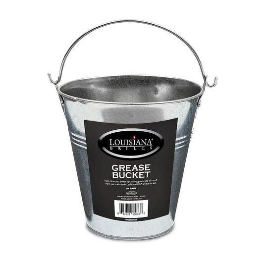 Durable Galvanized Steel 2-Quart Grease Bucket for Louisiana Grills Pellet Grills - Rust-Resistant & Easy to Clean BBQ Accessory