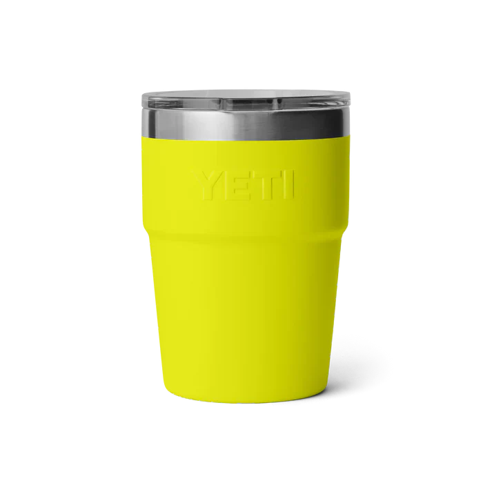 Yeti Rambler 16 oz Stackable Insulated Cup - Firefly Yellow | Durable & Portable Drinkware