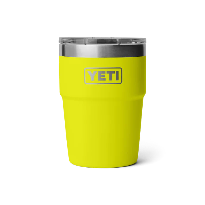 Yeti Rambler 16 oz Stackable Insulated Cup - Firefly Yellow | Durable & Portable Drinkware