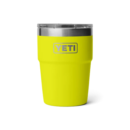 Yeti Rambler 16 oz Stackable Insulated Cup - Firefly Yellow | Durable & Portable Drinkware