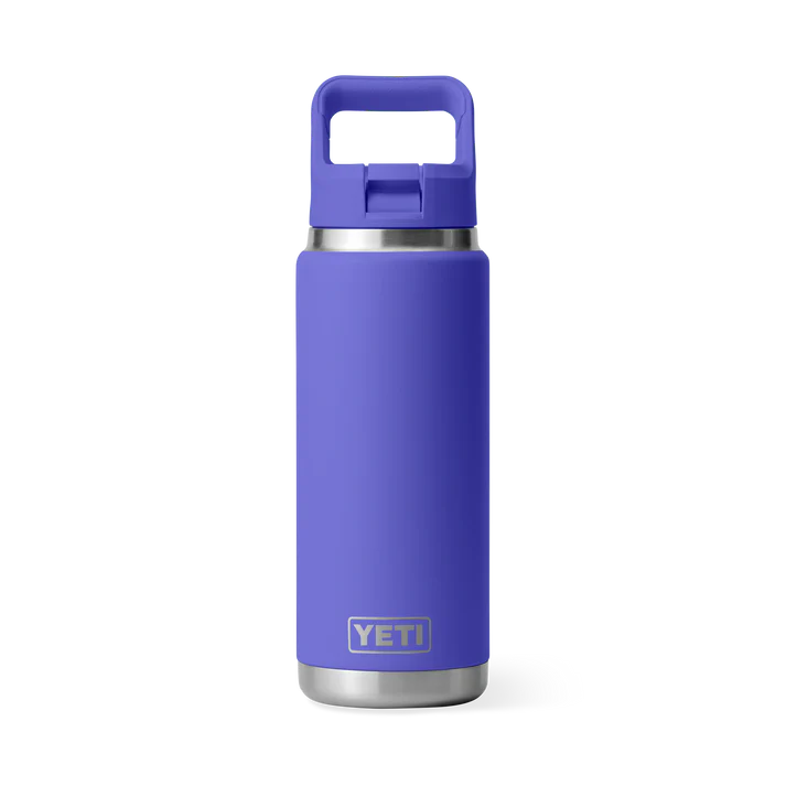 Yeti Rambler® 26oz (769 ml) Insulated Stainless Steel Water Bottle with Straw Cap - Perfect for Outdoor Adventures and Daily Hydration