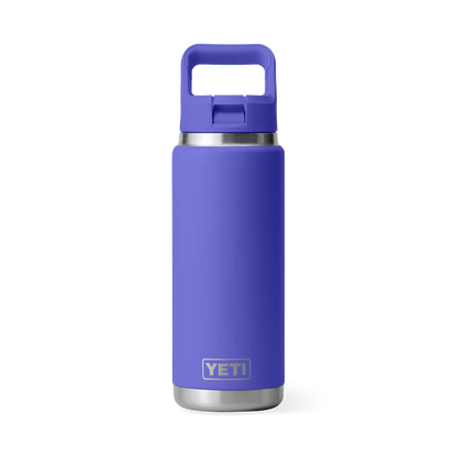 Yeti Rambler® 26oz (769 ml) Insulated Stainless Steel Water Bottle with Straw Cap - Perfect for Outdoor Adventures and Daily Hydration