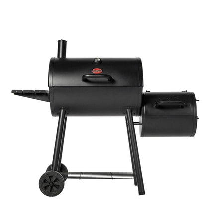 Char-Griller Smokin' Pro Barrel Grill and Offset Smoker - Perfect for Backyard BBQ Enthusiasts