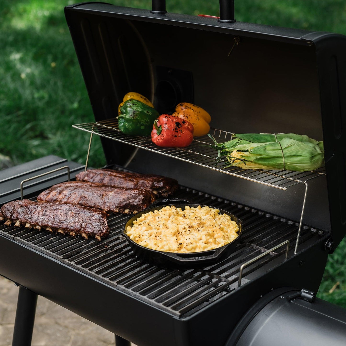 Char-Griller Smokin' Pro Barrel Grill and Offset Smoker - Perfect for Backyard BBQ Enthusiasts