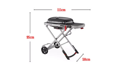 Weber Traveler Portable Folding Gas BBQ Grill - Compact & Versatile Outdoor Cooking