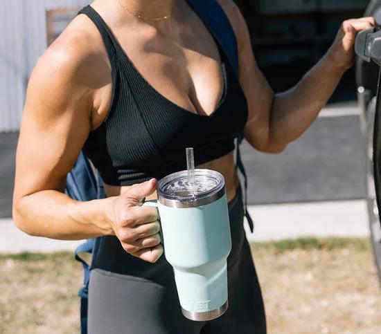 Yeti Rambler 35oz (1 Litre) Insulated Straw Mug - Perfect for Cold Beverages and Travel