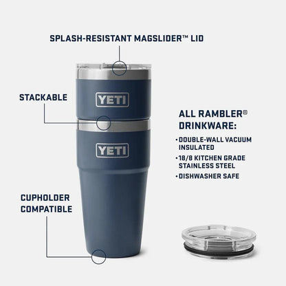 Yeti Rambler 20oz (591ml) Stackable Insulated Tumbler - Durable & Dishwasher Safe Cup