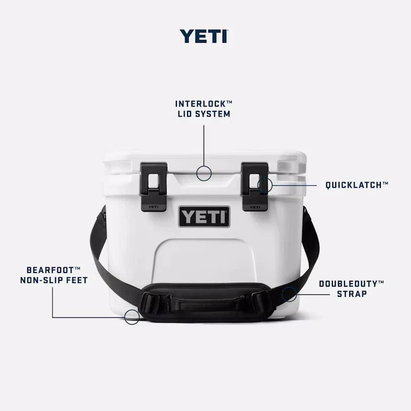 YETI Roadie 15 Hard Cooler - Compact, Durable & Portable with DoubleDuty Shoulder Strap for Outdoor Adventures