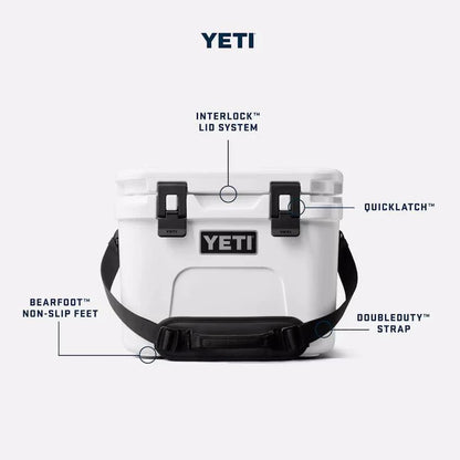 YETI Roadie 15 Hard Cooler - Compact, Durable & Portable with DoubleDuty Shoulder Strap for Outdoor Adventures