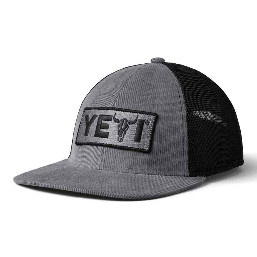 Yeti Steer Flat Brim Corduroy Cowboy Hat - Grey