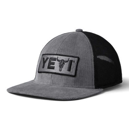Yeti Steer Flat Brim Corduroy Cowboy Hat - Grey