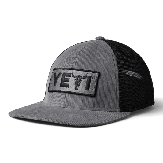 Yeti Steer Flat Brim Corduroy Cowboy Hat - Grey